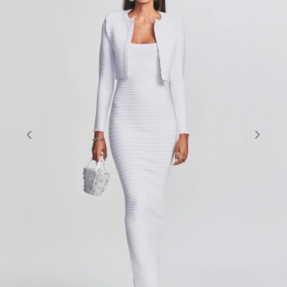 RETROFETE KYLIE BANDAGE KNIT DRESS + JACKET